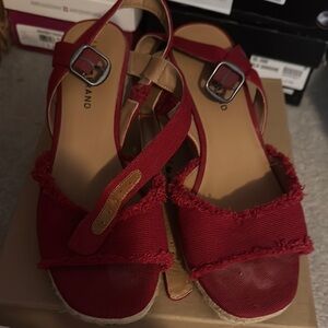 Lucky Brand Red Espadrilles for Casual Elegance